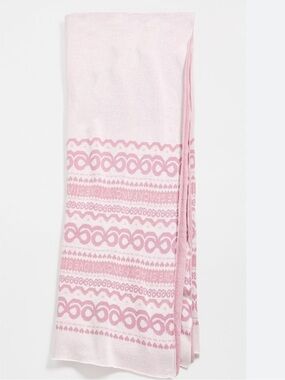 LoveShackFancy Pink & White Fair Isle Baby Blanket